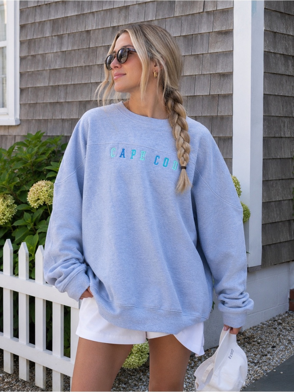 League Light Gray "Cape Cod" Sweatshirt Oversized Boxy Fit